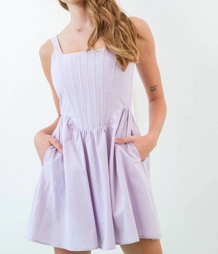 Papermoon Skye Corset Dress In Purple