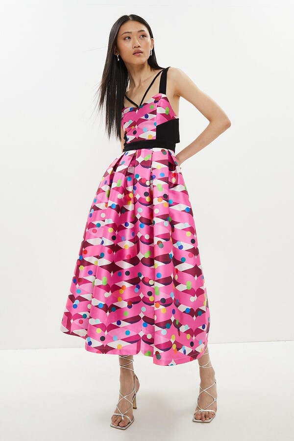 Nick Grindrod Structured Twill Midi Dress ShopStyle