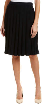 St. John Wool-Blend A-Line Skirt