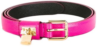 Dolce & Gabbana padlock belt - women - Leather - 75