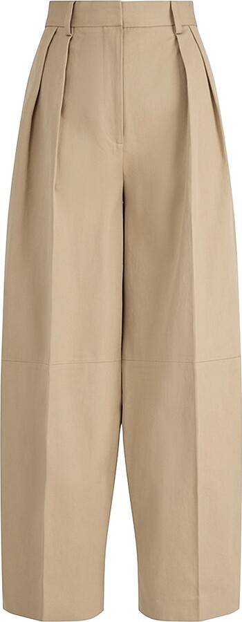 Altuzarra Women's Dash Wool Pleated Pants - Sepia - Size 4
