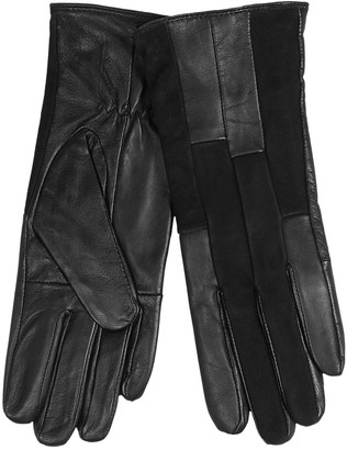 Auclair Patchy Leather Gloves - Fleece Lined (For Women)