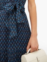 Thumbnail for your product : Beulah - Tejal Belted Floral-print Chiffon Dress - Blue Print