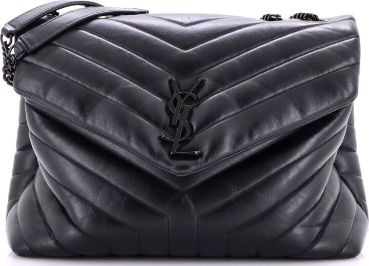 Saint Laurent Loulou Shoulder Bag Matelasse Chevron Leather Medium