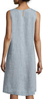 Thumbnail for your product : Eileen Fisher Sleeveless Chambray Linen Dress