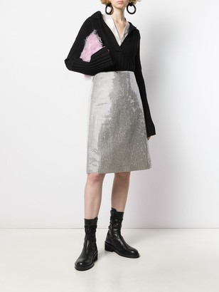 Bottega Veneta A-line embellished skirt