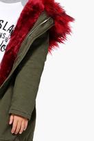Thumbnail for your product : boohoo Girls Full Faux Fur Padded Hooded Parka