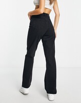 Thumbnail for your product : Monki Taiki high waist straight leg jean in wash black - BLACK