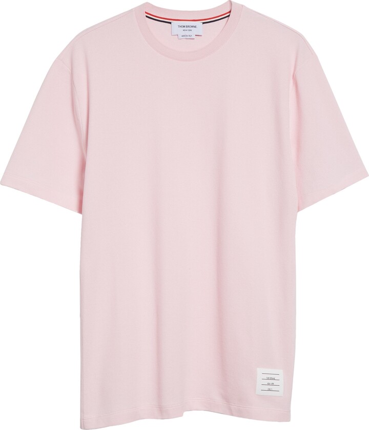 Thom Browne 4-Bar Back Stripe Piqué T-Shirt