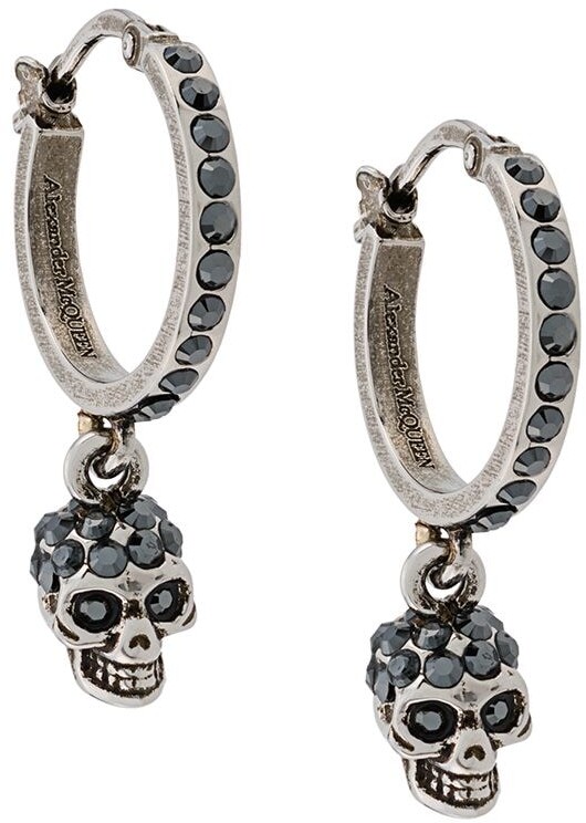 Alexander McQueen crystal-embellished Skull Earrings - Farfetch