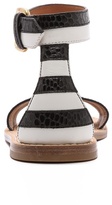 Thumbnail for your product : Marc by Marc Jacobs Striped Flat Sandals