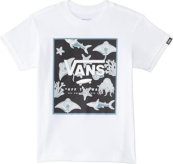Vans Kids Print Box T-Shirt (Toddler) (White/Bluestone) Boy's Clothing -  ShopStyle