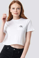 Thumbnail for your product : Calvin Klein Monogram Crop Pocket Tee Bright White