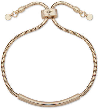DKNY Gold-Tone Bar & Snake Chain Slider Bracelet