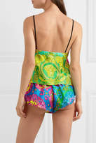 Thumbnail for your product : Versace Printed Silk-twill Camisole - Yellow