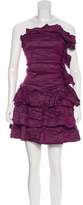 Thumbnail for your product : Lanvin Strapless Mini Dress Purple Strapless Mini Dress