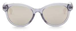 Christian Dior Diorama7 52MM Mirrored Round Sunglasses