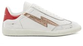 Thumbnail for your product : Isabel Marant Bryce Lightening-applique Leather Trainers - Red White