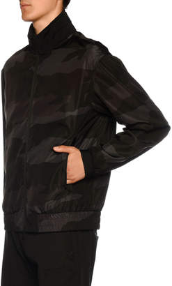 Moncler Men's Theodore Camo Nylon Jacket