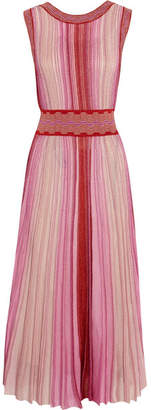 Missoni Reversible Metallic Stretch-knit Midi Dress - Pink