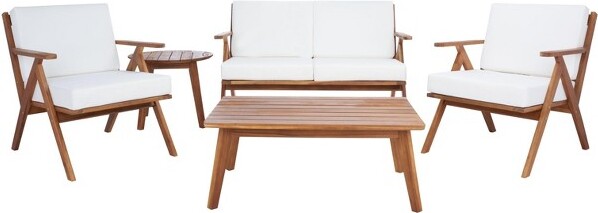 Safavieh Dryad5PieceLivingSet-Indoor/Outdoor-PAT7306-Natural/Beige