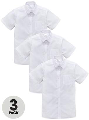 Very Boys 3 Pack Slim Short Sleeve School Shirts