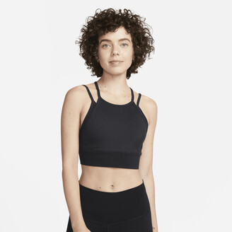 Nike Women's Indy Strappy Light-Support Padded Ribbed Longline
