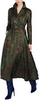 Thumbnail for your product : Akris Metallic-Jacquard Belted Trench-Style Coat