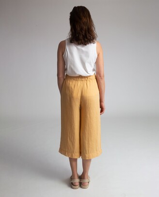 Beaumont Organic Nicole-May Linen Trousers in Sunflower