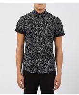 Thumbnail for your product : New Look Black Short Sleeve Splatter Print Shirt