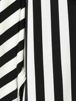 Norma Kamali striped belted shirt dress