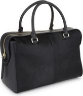 Thumbnail for your product : DKNY Greenwich calf-hair large leather satchel