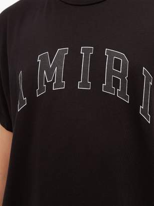Amiri Logo-print Cotton T-shirt - Mens - Black