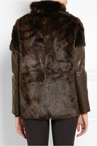 Thumbnail for your product : Karl Donoghue Rabbit and leather jacket