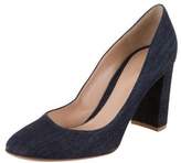 Thumbnail for your product : Gianvito Rossi Denim Round-Toe Pumps