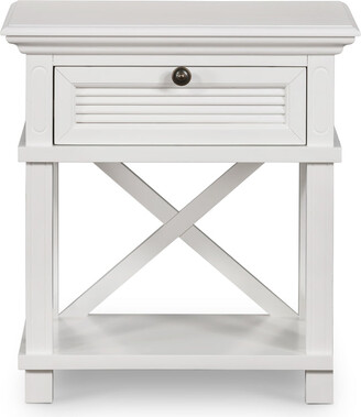 One World Henley Bedside Table White
