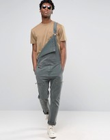 Thumbnail for your product : ASOS Overalls In Khaki with Biker Styling