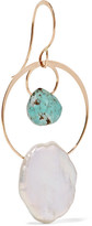 Thumbnail for your product : Melissa Joy Manning 14-karat Gold, Turquoise And Pearl Earrings - one size