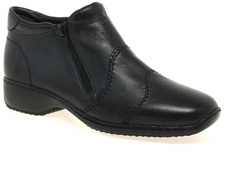 Rieker Navy 'Dory' Womens Double Zip Ankle Boots