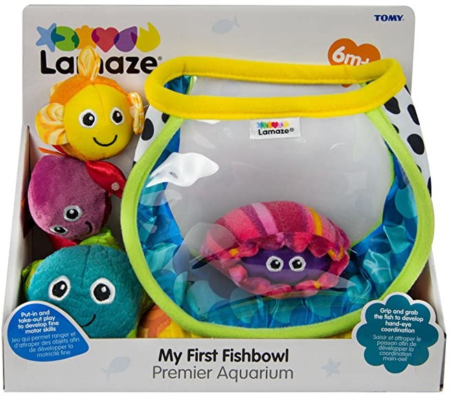 LAMAZE - My First Fishbowl Toy, Capture Baby's Curiosity with Sea Creatures to Rattle, Squeak and Collect with Colorful Patterns, Interesting Textures and Unique Sounds, 6 Months and Older