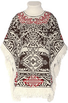 Thumbnail for your product : Emilio Pucci Fringed jacquard-knit turtleneck cape