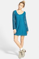 Thumbnail for your product : dee elle Bell Sleeve Lace A-Line Dress (Juniors)
