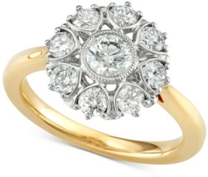 Marchesa Diamond Floral Engagement Ring (1-1/3 ct. t.w.) in 18k Gold, Created for Macy's