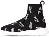 Thumbnail for your product : Moschino 20mm Logo Knit Sock Sneakers