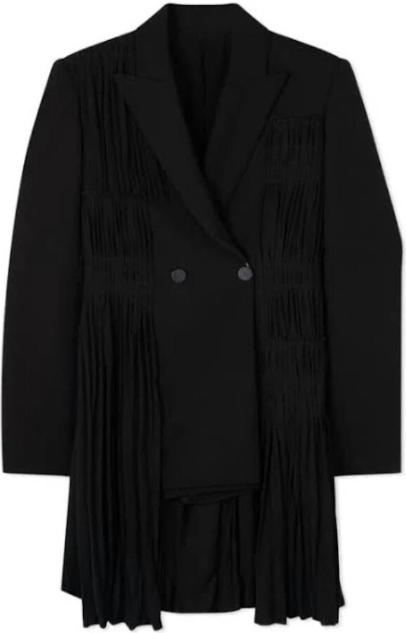 Jonathan Simkhai Lizzie Sartorial Pleated Jacket In Black - ShopStyle ...