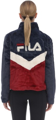 FILA URBAN Logo Faux Fur Jacket
