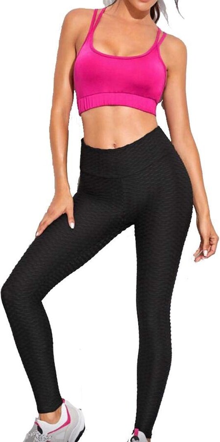 Crazy Girls Womens Honeycomb Anti Cellulite Gym Leggings - ShopStyle