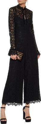 Temperley London Eclipse Cropped Corded Lace Wide-leg Jumpsuit