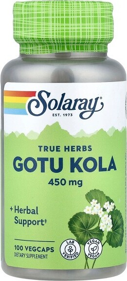 Solaray SolarayTrueHerbs,GotuKola,450mg,100VegCaps