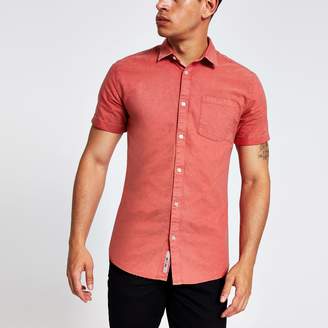 River Island Mens Only & Sons Red short sleeve shirt